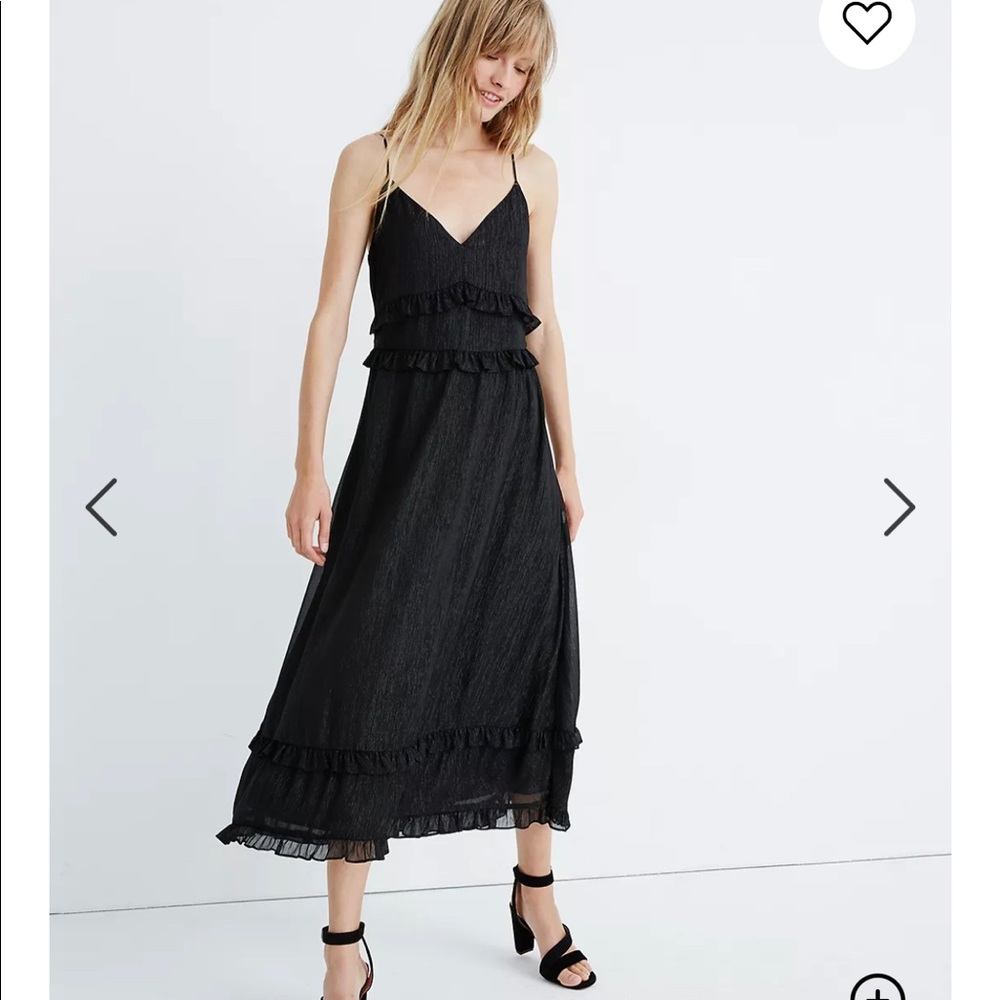 NWT Madewell shimmer ruffle cami dress